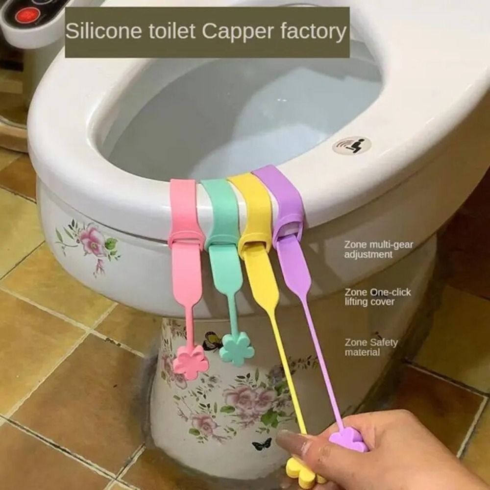 Set Of 3 Silicone Toilet Seat Lifter, Toilet Seat Handle, Universal Hygienic Seat Cover Handle, Multifunctional Anti Fouling Handle, Non-Marking Adhesive Flap Device Set Of 3 Silicone Toilet Seat Lifter, Toilet Seat Handle, Universal Hygienic Seat Cover Handle, Multifunctional Anti Fouling Handle, Non-Marking Adhesive Flap Device